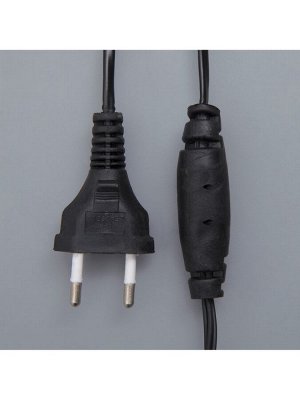 Гирлянда «Бахрома» 4x0.6 м, IP44, тёмная нить, 180 LED, свечение синее, мерцание белым, 220 В