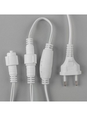 Гирлянда «Бахрома» 3x0.6 м, IP44, УМС, белая нить, 160 SMD-LED, свечение мульти, 220 В