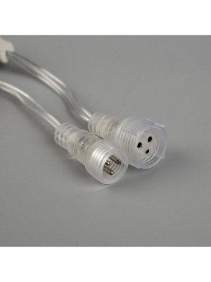 Гирлянда «Бахрома» 3x0.6 м, IP44, УМС, прозрачная нить, 160 LED, свечение жёлтое, мерцание белым, 220 В