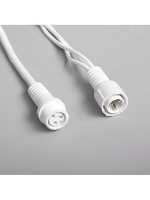 Гирлянда «Бахрома» 3x0.9 м, IP65, УМС, белая нить каучук, 144 LED, свечение синее, 220 В