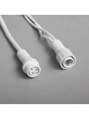 Гирлянда «Бахрома» 3x0.6 м, IP65, УМС, белая нить каучук, 108 LED, свечение тёплое белое, 220 В