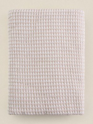 Плед с бахромой SL Home Waffle 130x180 см, бежевый