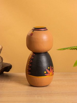 Японская кукла кокеши «Медвежонок», 7x7.5x15 см