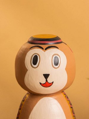 Японская кукла кокеши «Медвежонок», 7x7.5x15 см