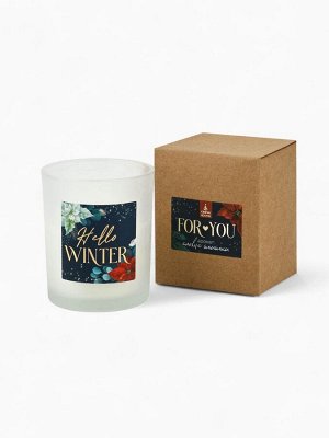 Ароматическая свеча в стакане Hello winter, еловые шишки, 7?7?8.5 см
