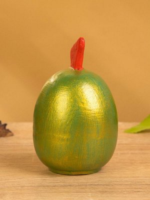 Японская кукла кокеши «Цыпленок», 6x6x9 см, зелёная