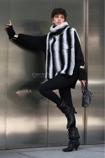 Манишка из кролика рекс