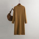 Платье женское с длинным рукавом, утепленное