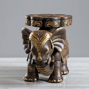 Статуэтка-подставка "Слон", бронзовый цвет, 29 х 25 см