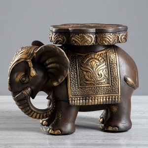 Статуэтка-подставка "Слон", бронзовый цвет, 29 х 25 см