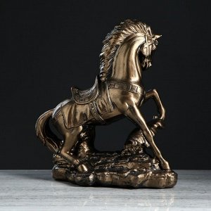 Статуэтка "Конь на дыбах" бронзовый цвет. 37 см