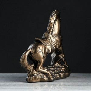 Статуэтка "Конь на дыбах" бронзовый цвет. 37 см