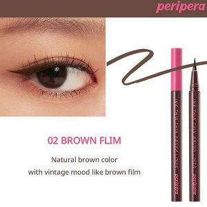 Подводка для глаз Peripera Ink Thin Thin Brush Liner #02 Brown Film, 0.5г