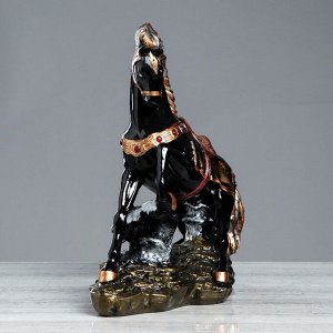 Статуэтка "Конь на дыбах", черная, 35х16х37 см