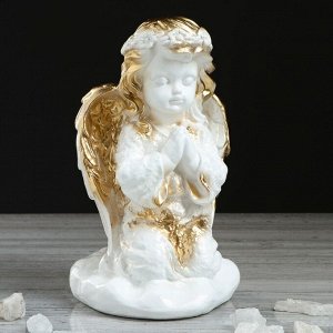 Сувенир "Ангел на подставке. молящийся" 25 см. с золотом