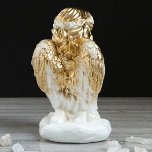 Сувенир "Ангел на подставке. молящийся" 25 см. с золотом