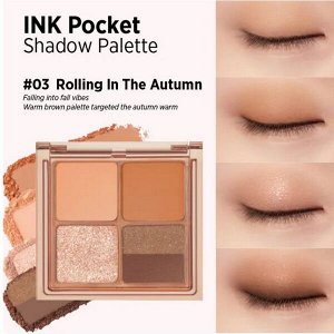 Компактная палетка для макияжа глаз Peripera Ink Pocket Shadow Palette  #03 Rolling In The Autumn, 6.1г