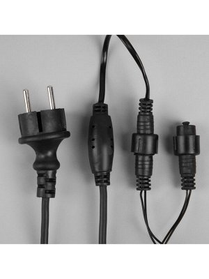 Гирлянда «Бахрома» 12x0.7 м, IP44, УМС, тёмная нить, 240 LED, свечение мульти, 220 В