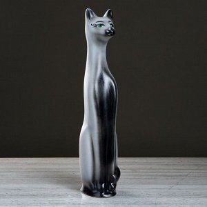 Копилка "Кот", акрил, серая, 48 см