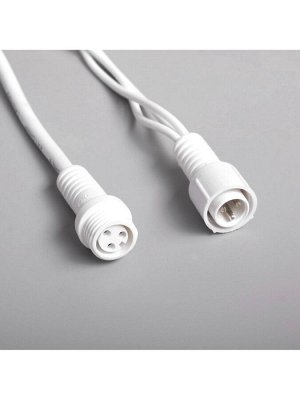 Гирлянда «Бахрома» 3x0.9 м, IP65, УМС, белая нить каучук, 144 LED, свечение тёплое белое, 220 В