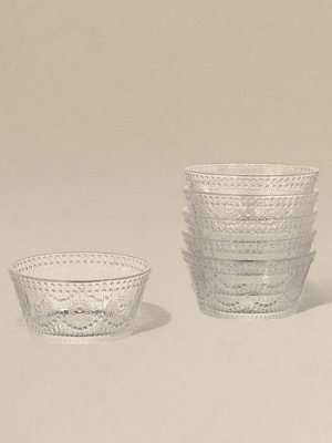 Набор салатников SL-Home «Ларго», 12x6 см, 6 шт., стекло, прозрачные