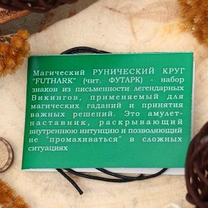 Амулет "Рунический круг Футарк" (предназначен для тех, кто хочет изменить свою жизнь) , длина 68см