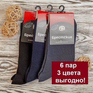 Носки мужские классические 6 пар
