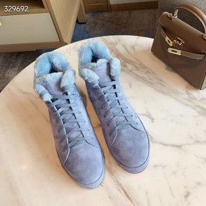 Ботинки женские замшевые зимние