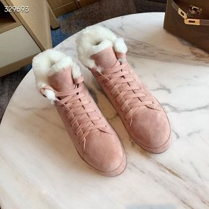 Ботинки женские замшевые зимние
