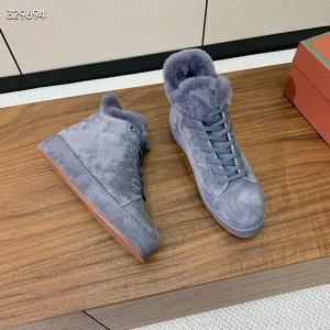 Ботинки женские замшевые зимние