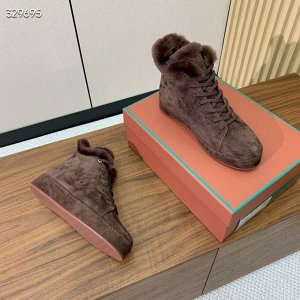 Ботинки женские замшевые зимние