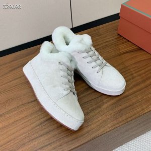 Ботинки женские замшевые зимние