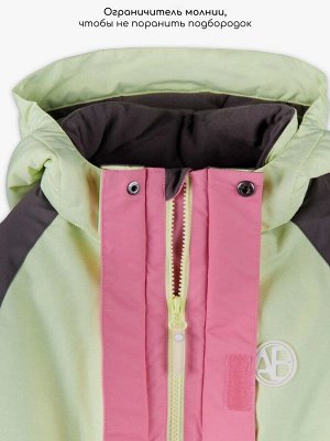 Комбинезон детский зимний Amarobaby Active, лаймовый