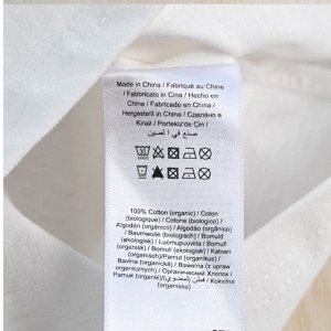 Женская футболка, хлопок, с круглым вырезом, с декором из страз, белая