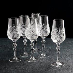 Набор бокалов для шампанского «Мельница», 190 мл, хрусталь, 6 шт