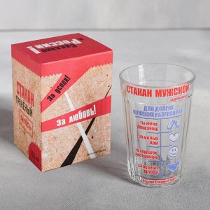 Стакан граненый «Мужской», 250 мл