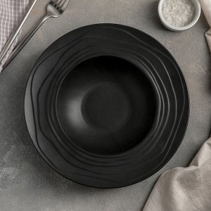 Тарелка для пасты Black, d=25 см, 580 мл, цвет чёрный
