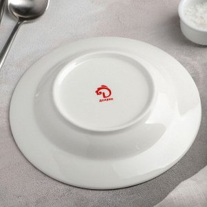 Тарелка суповая «Пташка», 20,2?3,5 см, цвет белый