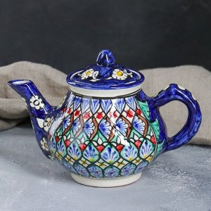 Набор чайный 9 предметов Риштанская Керамика (Чайник 0,8л,пиалы- 0,2)