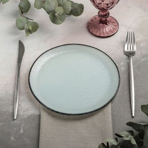 Тарелка обеденная Magistro «Мрамор», d=20 см, цвет белый