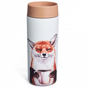 AGNESS FOXY термокружка 350 мл, нерж. сталь 18/10, вакуум с медной прослойкой, герметичная крышка