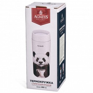 Термокружка Panda 350 мл из нержавеющей стали 18/10, теплоизоляция и герметичная крышка