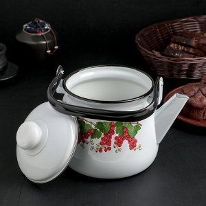 Чайник «Клубника», 2,5 л, эмалированная крышка, цвет МИКС