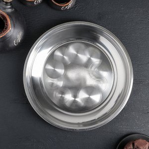Поднос «Мэйли», 25x2.5 см, нержавеющая сталь, серебристый