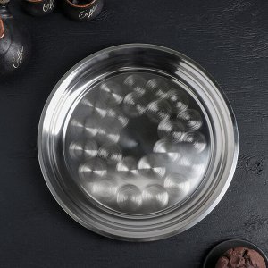 Поднос «Мэйли», 30x3 см, цвет серебряный