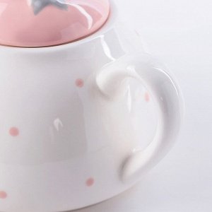 Чайный набор "Тепло сердец", 2 предмета: чайник 300 мл, чашка 250 мл