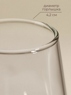 Бокал для шампанского SL-Home «Ёлочный», 250 мл, 6x23.6 см, стекло, прозрачный, зелёный