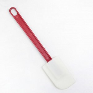 Лопатка силиконовая, 25?5 см, ручка красная