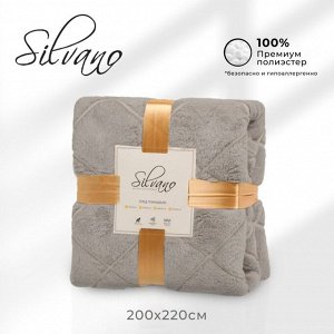 Плед евро, 200х220 см, велсофт жаккард, 100% полиэстер, Silvano, Valeria, бежевый, 200/235-VLR/LA