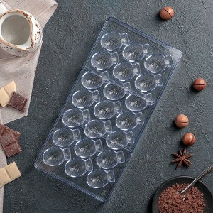 Форма для шоколада 28x14 см "Ананас", 21 ячейка